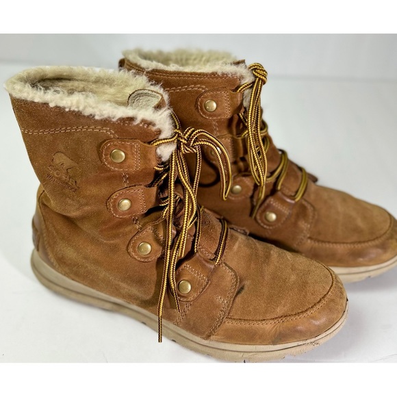 Sorel Shoes - SOREL Womens Explorer Joan Boot Winter Faux Fur Tan, size 9